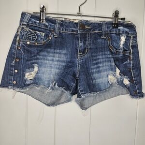 T‎ Five Denim Shorts Size 7 Distressed